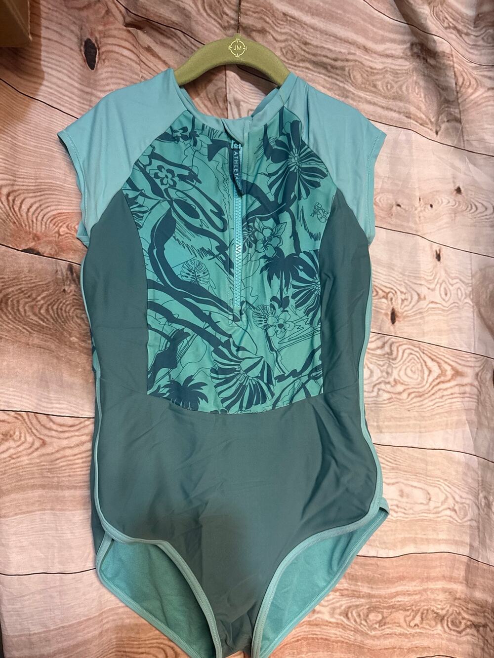ATHLETA GIRL SWIMSUIT ONE PIECE RASH GUARD - size 12